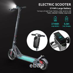 LEQISMART A8 Adult Electric Scooter Folding Scooter 630W Motor Long Range -BLACK