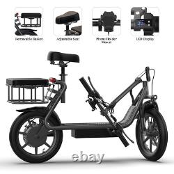 Ladped 500W Adults Electric Scooter 28Mi Long Range 14'' Tires Folding With Seat