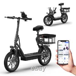 Ladped 500W Adults Electric Scooter 28Mi Long Range 14'' Tires Folding With Seat