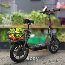 Ladped 500W Adults Electric Scooter 28Mi Long Range 14'' Tires Folding With Seat