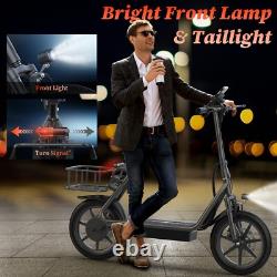 Ladped 500W Adults Electric Scooter 28Mi Long Range 14'' Tires Folding With Seat