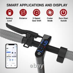 Ladped Adult Electric Scooter 350w Long Range 18km/30km Speed 19mph 5.2/10.5 Ah