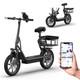 Ladped Electric Scooter Adults 22 MPH 28 Miles Range 14'' 750W E-Scooter WithSeat