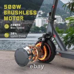 Ladped Folding Electric Scooter, 10 Solid Tires, 500W Motor, 22Mph 22 Miles