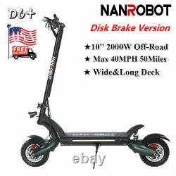 NANROBOT D6+ Electric Scooter 2000W 10Inch Adult Off-road Max 40MPH Disc Brake
