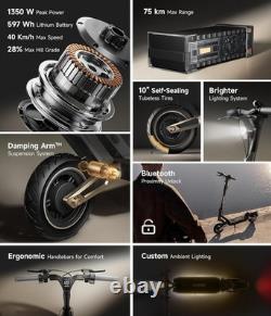 NAVEE ST3 Pro 25MPH Electric Scooter for Adults, 47 Miles Range, Commuter