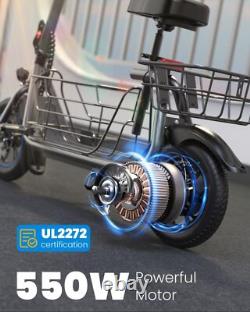 NEW 550W Electric Scooter with Seat for Pet Dog Cat Adult up to 20Miles 18.6MPH
