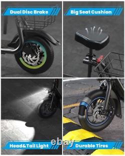 NEW 550W Electric Scooter with Seat for Pet Dog Cat Adult up to 20Miles 18.6MPH