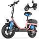 New Adult Electric Scooter 650W with Seat 14 Tire 48V 15AH 20MPH 30Miles Range