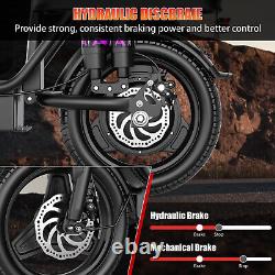 New Adult Electric Scooter 650W with Seat 14 Tire 48V 15AH 20MPH 30Miles Range