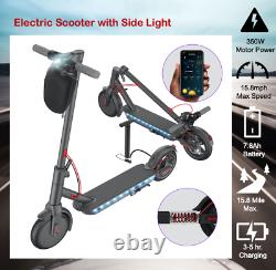 New! Electric Scooter Adult, with Side Light, Folding, 8.5Tire 350W, Black