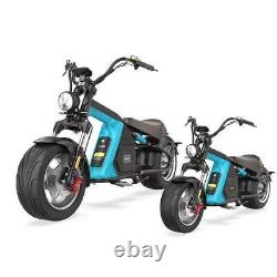 New Fat Wide Tire Electric Moped Chopper Motorcycle CityCoco 2000W 60V 20Ah