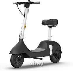 OKAI EA10 Electric Scooter with Seat Up to 35 Miles Range & 15.5MPH-Black