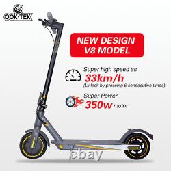 OOKTEK 350W Electric Scooter Adult 8.5 inch Folding Solid Tire Scooter