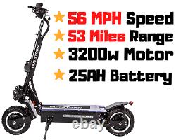 OUTSTORM 56MPH OffRoad Electric Scooter 3200with60v Two Wheel 11in 25Ah Battery
