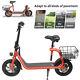 Off-Road Electric Scooter Adult with Seat Folding Dual 450W Ebike Waterproof Red