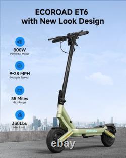 Off-road Electric Scooter Adults 800W Folding E-Scooter with APP 28MPH 48V 15Ah
