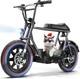 Peak 1200W Electric Scooter with Seat, 16 Fat Tire Electric Motorcycle Commuting