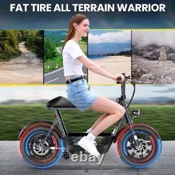 Peak 1200W Electric Scooter with Seat, 16 Fat Tire Electric Motorcycle Commuting