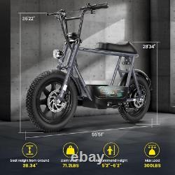 Peak 1200W Electric Scooter with Seat, 16 Fat Tire Electric Motorcycle Commuting