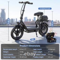 Peak 750W Electric Scooter, 14'' Foldable E-Scooter Suspension Rang 28/62Miles
