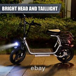 Peak 819W Electric Scooter with Seat Adults Commuting 14'' Tires Electric Bike