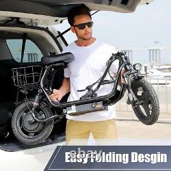 Peak 819W Electric Scooter with Seat Adults Commuting 14'' Tires Electric Bike