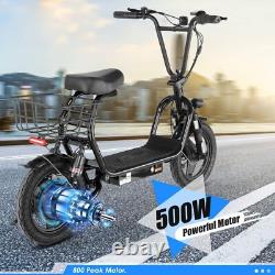 Peak 819W Electric Scooter with Seat for for Commuting 14'' Tires Electric Bike
