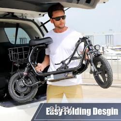 Peak 819W Electric Scooter with Seat for for Commuting 14'' Tires Electric Bike