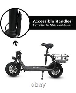 Phantomgogo R1 Electric Scooter for Adults. Foldable seat, 450W 36V 15 MPH