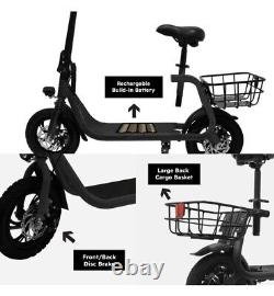 Phantomgogo R1 Electric Scooter for Adults. Foldable seat, 450W 36V 15 MPH