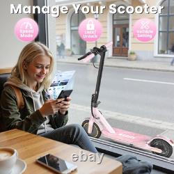 Pink Electric Scooter for Adults 19MPH Foldable 16 Mile Range Commuter