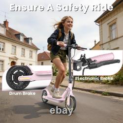 Pink Electric Scooter for Adults 19MPH Foldable 16 Mile Range Commuter