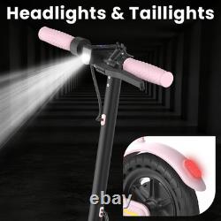 Pink Electric Scooter for Adults 19MPH Foldable 16 Mile Range Commuter