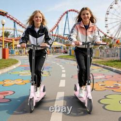 Pink Electric Scooter for Adults 19MPH Foldable 16 Mile Range Commuter