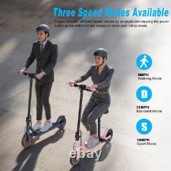 Pink Electric Scooter for Girls Teens Safe 350W Motor, 16MPH, Foldable withAPP