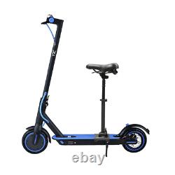 Portable 600W 35KM/H Electric Scooter 30km Adult Fold Travel e Bike Blue with Seat