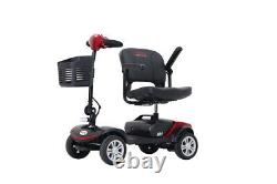 Portable Mobility Scooter Folding Compact Scooter with Travel Wheel Chair Red