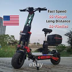 Powerful Electric Scooter 13inch Dual Motor 8000W 72V 40Ah USA Stock with Trunk