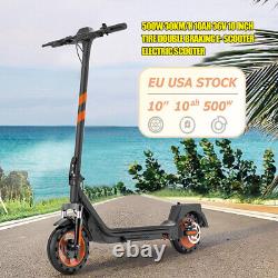 QMWHEEL H10 Adults Electric Scooter 500W Motor 19 Mph E-scooter Double Braking