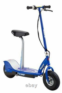 Razor E300S Adult 24V High-Torque Motor, Electric Powered Scooter with Seat, Blue