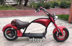 Red Electric Chopper Motorcycle Citycoco Scooter 35 MPH