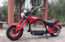 Red Electric Chopper Motorcycle Citycoco Scooter 35 MPH