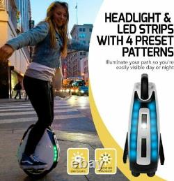 Refurbished Swagtron Electric Unicycle Dual Tires App & Bluetooth Speaker