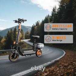 Ruitoo 1000W Adult Electric Scooter with Seat Foldable E-Scooter 28 MPH 34 Miles