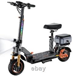 Ruitoo 1600W Foldable Electric Scooter Adult with Seat E-Scooter 34 MPH 50 Miles