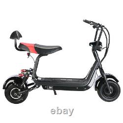 SAY YEAH 500W Mini Fatboy Citycoco Adult Scooter 48V12A Removable Battery Black