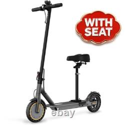 SIGRAVY 350W Electric Scooter Adult 19MPH Foldable with Seat 21Mi Range 7.8Ah
