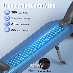 SIGRAVY 350W Electric Scooter for Adults 19MPH 21Mi Foldable withphone holder, APP