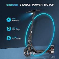 SISIGAD Adult Electric Scooter Folding Escooter Waterproof 18 mph APP+